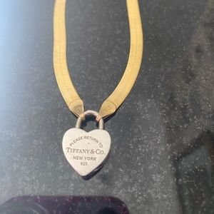 10k YG herringbone necklace